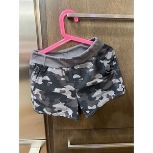 All in Motion Shorts girl Lined Running Black Camo Hidden Zip Pocket size medium